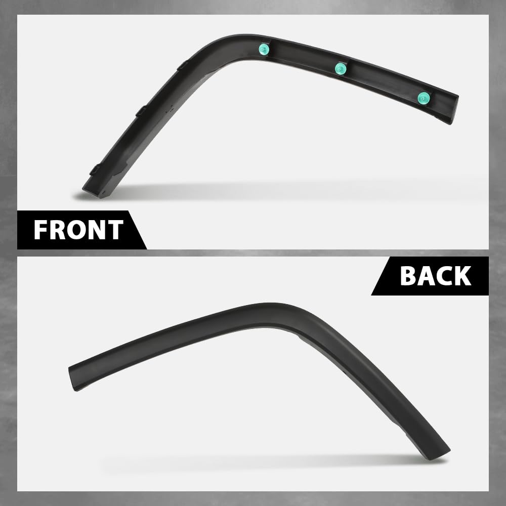 G-PLUS Rear Left Fender Flares Compatible with Jeep Grand Cherokee 2011-2021 Wheel Opening Molding Arch Trim 1MP35RXFAH Black