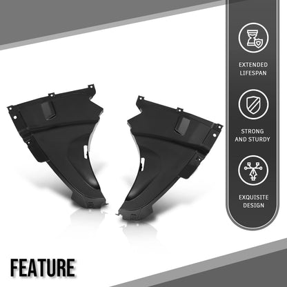 G-PLUS Splash Shield Pair Front Left & Right Fit BMW 320i/320i xDrive Base 2013-2018 51718055020, 51718055019 Black