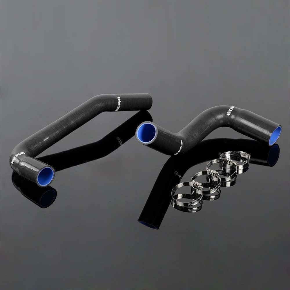 G-PLUS Silicone Radiator Hose Pipe Kit Compatible with Jeep Wrangler YJ/TJ 2.4L 4.2L 1987-2006, 3-Ply Nylon Silicone 4.5mm Thickness, Black