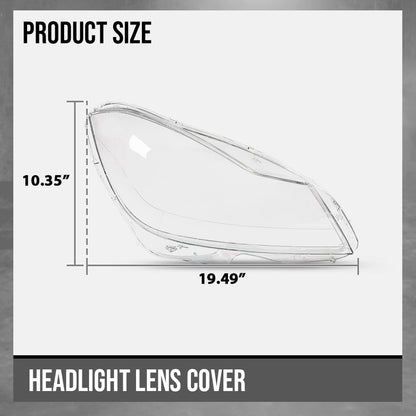 G-PLUS Headlight Lens Cover Compatible with Benz C-Class W204 2011-2015 A2048203639 Right Side Front Headlamp Lens Cover Clear
