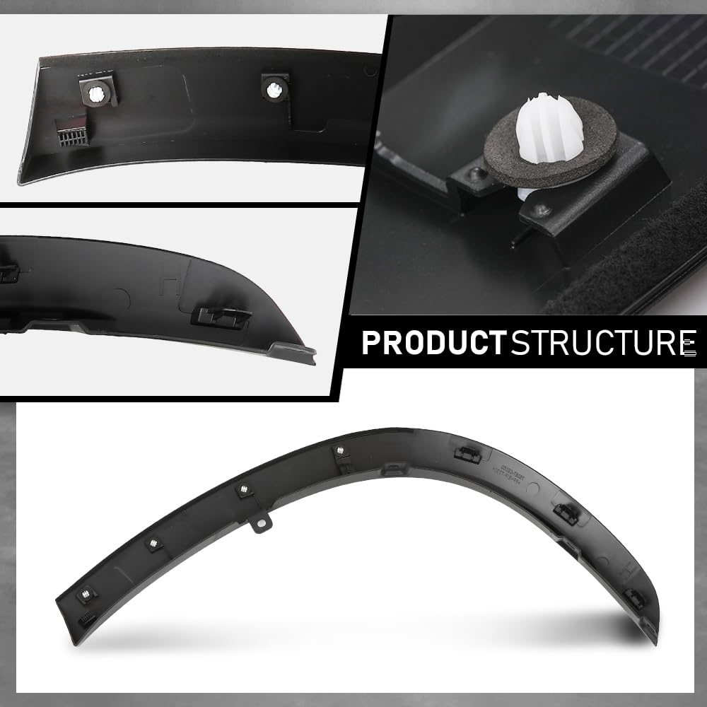 G-PLUS Rear Fender Trim Wheel Arch Molding Passenger Right Compatible with Toyota Highlander 2020-2023 750870E030, TO1791116