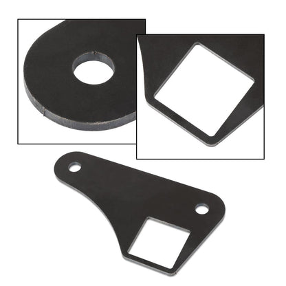 G-PLUS Square Tubing Air Ride Brackets Ladder Bar Mounting Parallel 4 Link Tabs 2"
