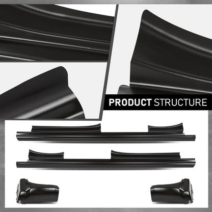 G-PLUS Rocker Panels & Cab Corner Kit 4PCS, Compatible with Chevy Silverado GMC Sierra Pickup 2014-2018 Double Cab