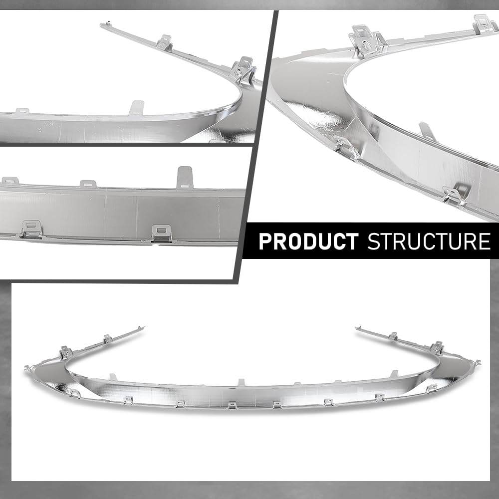 G-PLUS Front Bumper Lower Molding Trim Compatible with LX ES350 ES300h Base Sedan 4-Door 2016-2018 5310206150, 5310233080, 53122-06010 Silver