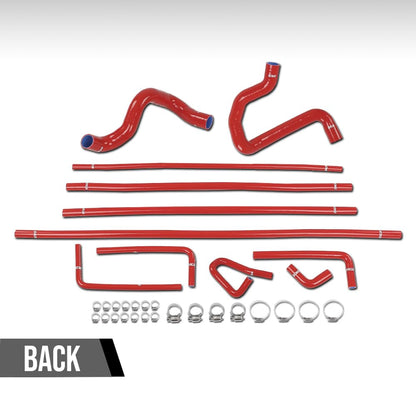 G-PLUS Radiator & Heater Hose Kit Compatible with Ford F150 F250 F350 Bronco Trucks 5.0L/5.8L 1988 1989 1990 1991 1992 1993 1994 FOTZ8260E, FOTZ8286D Red