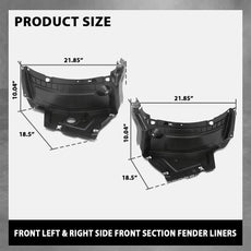G-PLUS Fender Liner 2PCS for Audi A6 S6 2016-2018 Front Left Right Close-up View