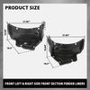 G-PLUS Front Left+Right Side Fender Liners Compatible with Audi A6 S6 2016-2018 4G0853888J, 4G0853887J
