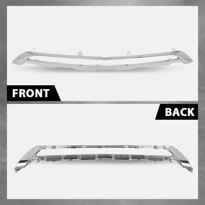 G-PLUS Front Chrome Grille Surround Bumper Cover Compatible with Audi Benz GLK 250 GLK 350 Base Bluetec 4Matic 2013-2015 2048851822, MB1095111