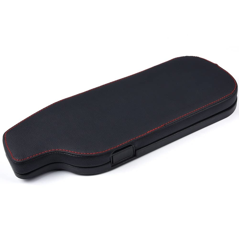 G-PLUS Open Arm Rest - Black PVC Leather w/Red Stitching Compatible with Toyota 86 /for Scion FR-S PZ435-10340-00 PZ4351034000