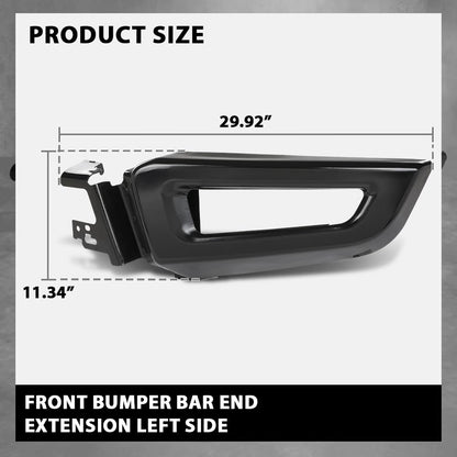 G-PLUS Front Left Bumper Face Bar End Extension, Compatible with Ford F150 Raptor 2017-2020, Driver Side, HL3Z17811B, FO1004119