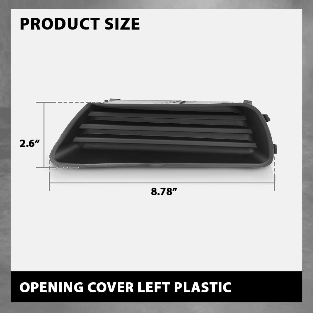 G-PLUS Left Fog Light Cover Compatible with Toyota Camry 2007-2009, Without Fog Light Hole 5212806050, TO2598103