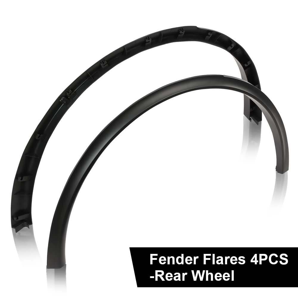 G-PLUS Fender Flares Compatible with Tesla Model Y 2020 2021 2022 2023 2024 Wheel Opening Molding Arch Trim 4PCS Matte Black