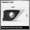 G-PLUS Fog Light Covers Front Passenger Right Side Hand Compatible with Buick Envision (submodel: Base, Essence, Preferred, Premium, Premium II) 2019 2020 42489939, GM1039266 Chrome Black