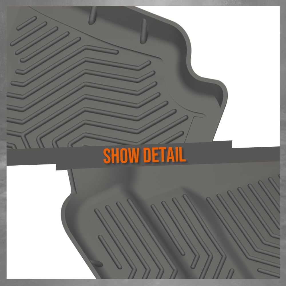 G-PLUS TPE Floor Mats Fit Dodge Ram 1500 1994-2001 1st Row Truck Accessories Cargo Liners All Weather Protection 2PCS Gray Alfombras para Carro