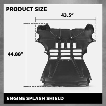 G-PLUS Front Engine Splash Shield Compatible with Smart Fortwo 2010-2013 SM1228100, 4516840018, 45168-40018 Black