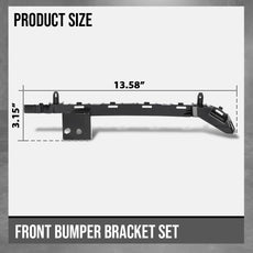 G-PLUS Front Bumper Brackets 2PCS for Cadillac XT5 2017-2023 Black Side View