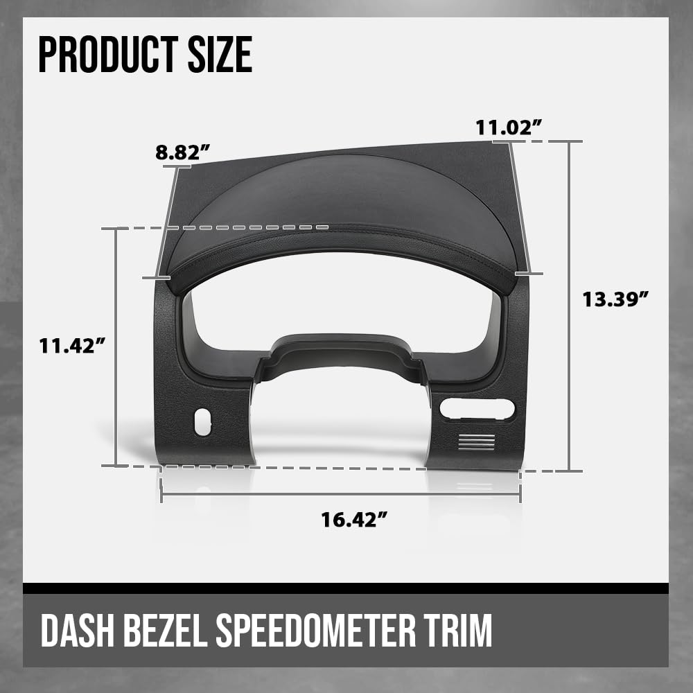 G-PLUS Dash Bezel Speedometer Surround Trim Panel w/Pedal Switch Hole Compatible with Ford F150 2004-2008/Fit Lincoln Mark LT 2006-2008/Not Fit any 2004 Ford F150 Heritage (Old Style)