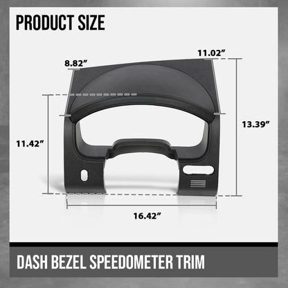 G-PLUS Dash Bezel Speedometer Surround Trim Panel w/Pedal Switch Hole Compatible with Ford F150 2004-2008/Fit Lincoln Mark LT 2006-2008/Not Fit any 2004 Ford F150 Heritage (Old Style)
