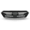 G-PLUS Front Bumper Grille Grill Assembly Black Shell Silver Insert Compatible with Subaru Legacy 2018-2019 91121AL19A
