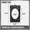G-PLUS Behind Seat Speaker Brackets Compatible with Chevy GMC C10 Single Cab or Crew Cap Pickup 1973-1987, Fit 6×9 Speakers Black