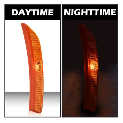 G-PLUS Side Marker Light Compatible with Chrysler 200 2015 2016 2017 68206450AA 68206449AA CH2551131 CH2550131 Front Left and Right Side Markers Corner Lamp Parking Light Cornerlight Amber