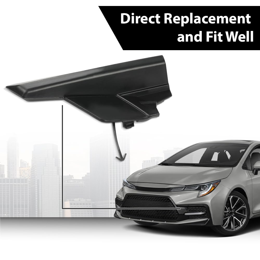 G-PLUS Front Bumper Left Tow Hook Eye Cap Cover Compatible with Toyota Corolla SE/XSE 2020-2021 53128-12070