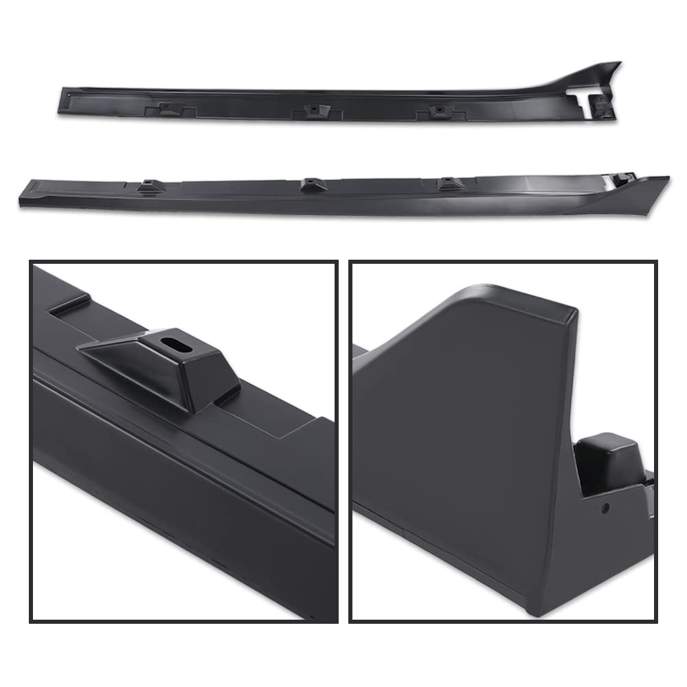 G-PLUS Side Skirt Extensions Compatible with Honda Civic 4 Door Sedan 2016-2019 Side Skirt Extension Rocker Panel Driver Passenger Side Matte Black