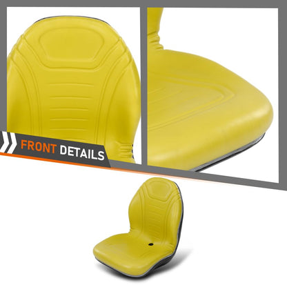 G-PLUS Tractor Seat w/Bracket Fit John Deere Lawn Mowers 240 245 260 265 285 320 325 335 345 415 425 445 455 F710 F725 F735 G100 AM117489 AM126865 AM879503 High Back Seat Yellow Replacement