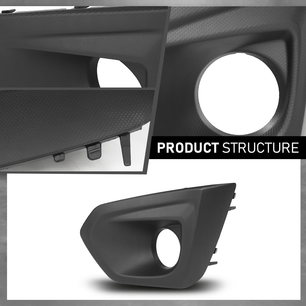 G-PLUS Front Left Fog Light Bezel Cover W/Hole, Compatible with Subaru Impreza 2012-2014, Driver Side, 57731FJ010