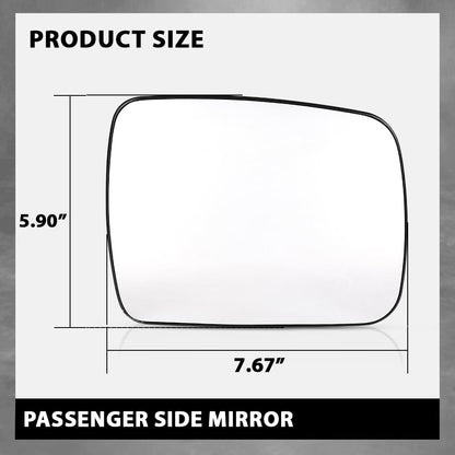 G-PLUS Passenger Side Mirror Glass w/Back Heated Compatible with LR2 2011-2015,Fit LR4 2010-2013,Fit Range Rover Sport 2010-2013