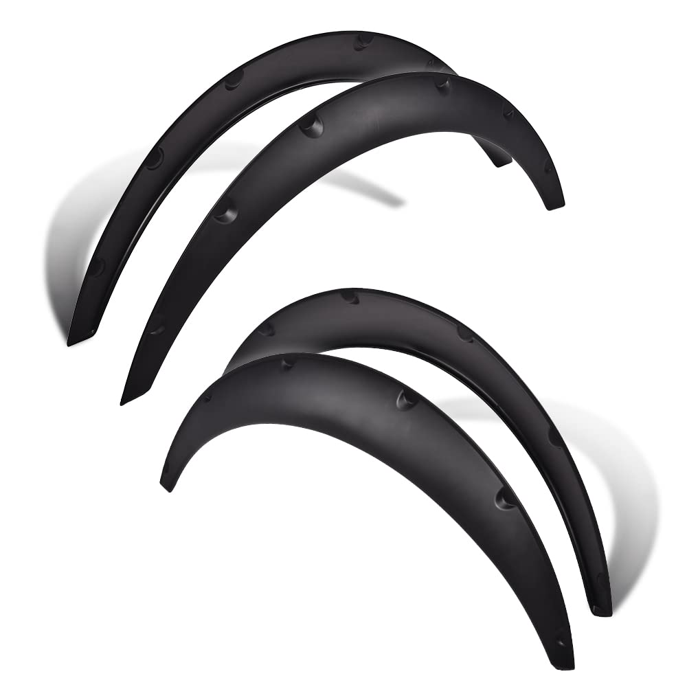 G-PLUS 4Pcs Universal Fender Flares, Durable Polyurethane Extra Wide Auto Car Body Kit (Front 730x 235mm / Rear 830 x 250mm) NOT Fit Pickup, NOT Fit Corolla/Mercury Mentego