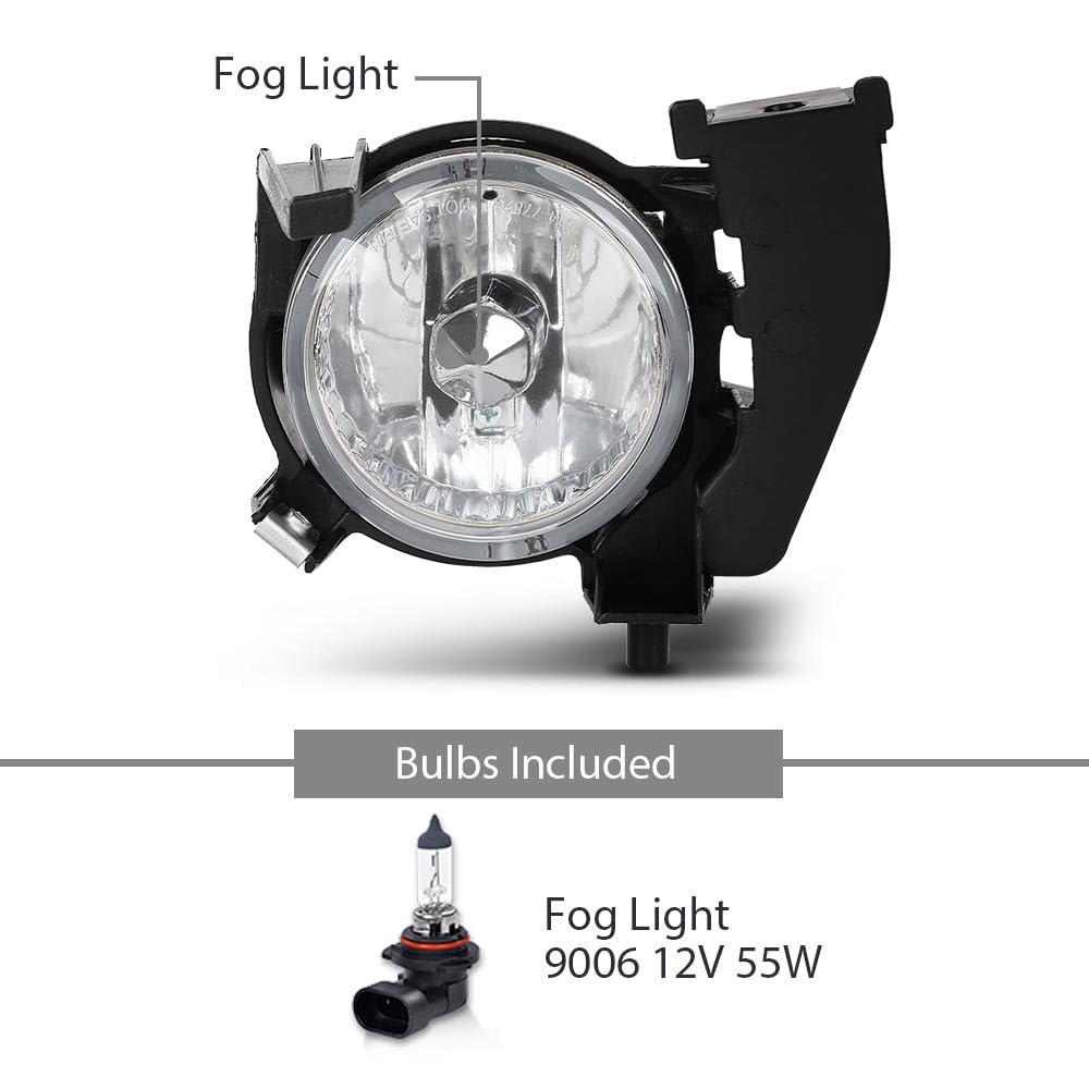 G-PLUS Front Right & Left Side Fog Lights Driving Lamp Assembly Compatible with Subaru Forester 2006-2008 84501SA180