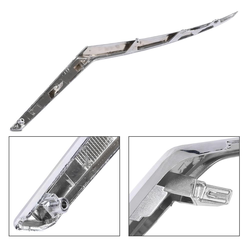 G-PLUS Front Right Side Bumper Cover Molding Chrome Trim 1pc Silver Compatible with Nissan Kicks 2021-2023 (For S And SV Models) NI1047111, 191275878071, 620745R00A