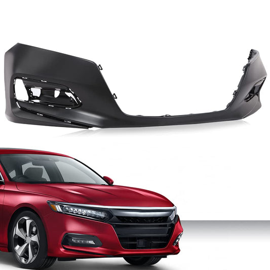 G-PLUS Front Bumper Cover Compatible with Honda Accord Sedan 2018 2019 2020 w/o Sensor Holes, HO1000314, 04711TVAA00ZZ, Primed Black