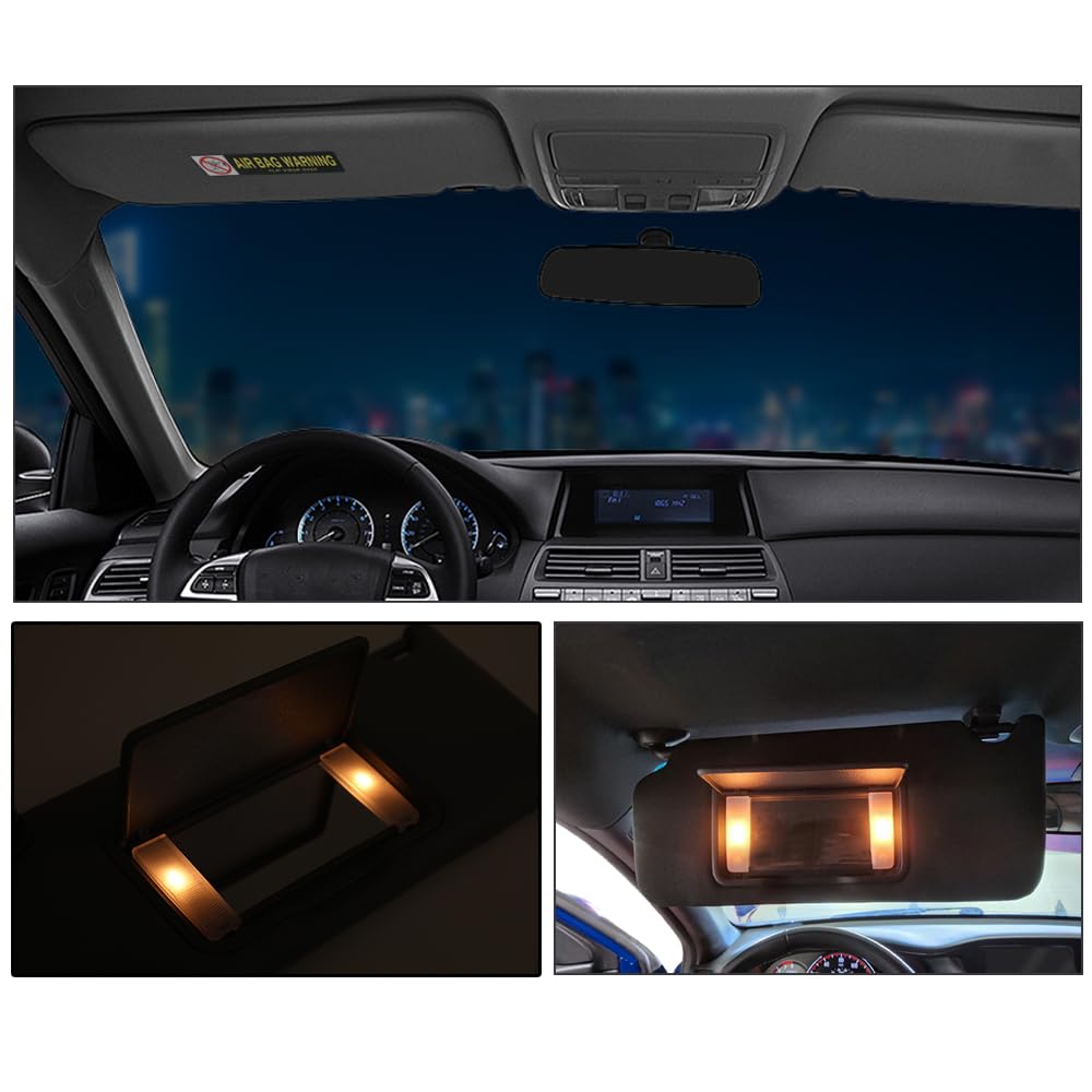 G-PLUS Gray Sun Visor with Light & Mirror Left Driver Side Compatible with Honda Accord 2008-2012 83280TA5A51ZA, 83280TA5A71ZA