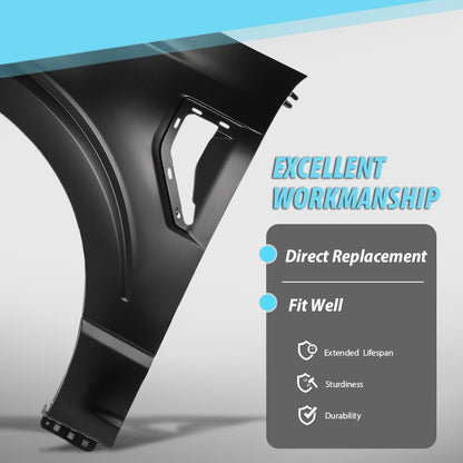 G-PLUS Front Left Driver Side Fender Compatible with Ford F150 2021-2023 FO1240337, ML3Z16006A-PFM Black