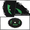 G-PLUS 9-Inch 2PCS Chainsaw Brush Blade 14-Tooth Fit Cutter Trimmer Head Weed Mower Saw Blade Black