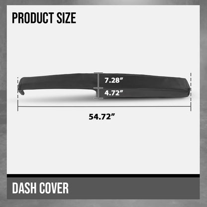 G-PLUS TPE Dash Board Instrument Panel Cover Compatible with Buick Apollo/Olds Omega 1972-1974 Chevy II/Nova1969-1974 Pontiac Ventura 1971-1974 Black