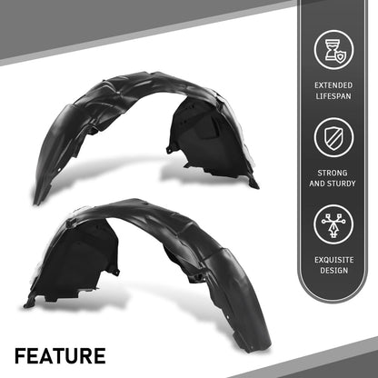 G-PLUS Pair Front Fender Liner Inner, Compatible with Ford Mustang EcoBoost GT 2018-2023 For Models Without Performance Package, LH Driver & RH Passenger 2PCS, FO1248190, FO1249190