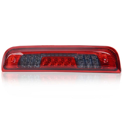 G-PLUS Rear LED Third Brake Light Compatible With Chevy Silverado/GMC Sierra1500/2500HD/3500 2014 2015 2016 2017 2018,3RD Cargo Led Tail Lamps Red Smoky lens Chrome Housing