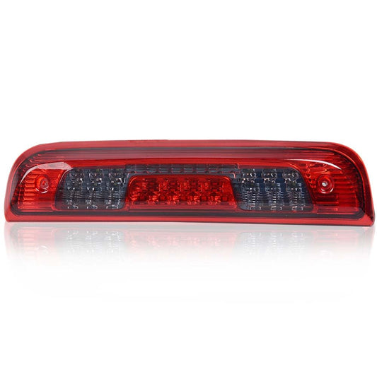 G-PLUS Rear LED Third Brake Light Compatible With Chevy Silverado/GMC Sierra1500/2500HD/3500 2014 2015 2016 2017 2018,3RD Cargo Led Tail Lamps Red Smoky lens Chrome Housing