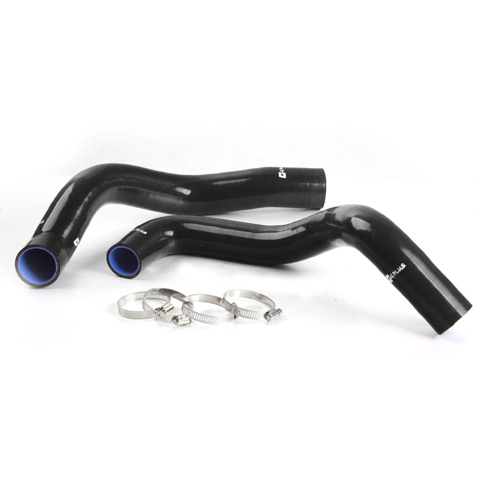 G-PLUS Silicone Radiator Coolant Hose Pipe Kit Clamps Compatible With 1994-1995 FORD MUSTANG GT/GTS/SVT V8,2PCS Black