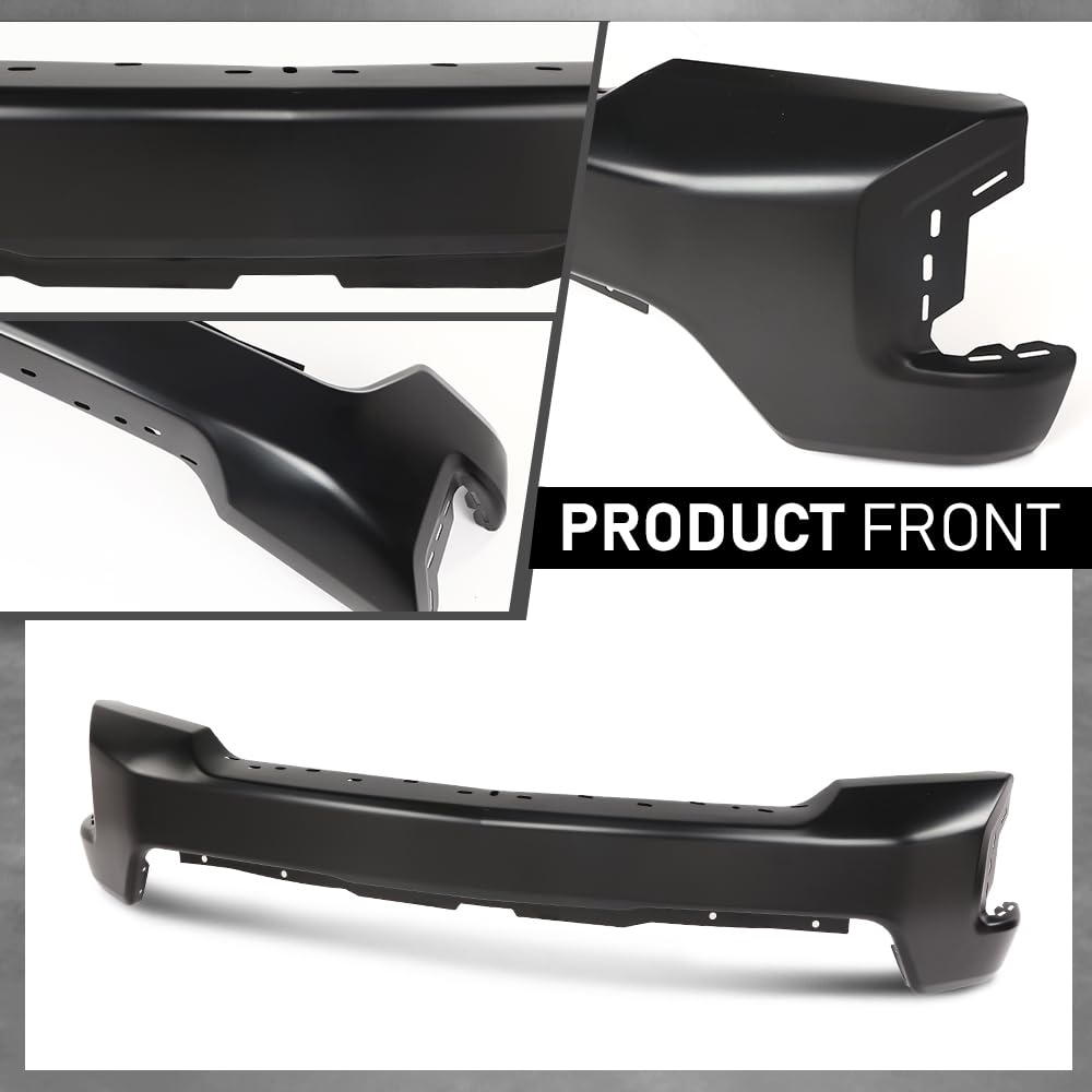 G-PLUS Primered Steel Front Bumper Face Bar Compatible with Chevy Silverado 1500 2019-2022,Fit Models Without Park Assist Only,Fit 2022 Limited (LTD) Old Style Models Only