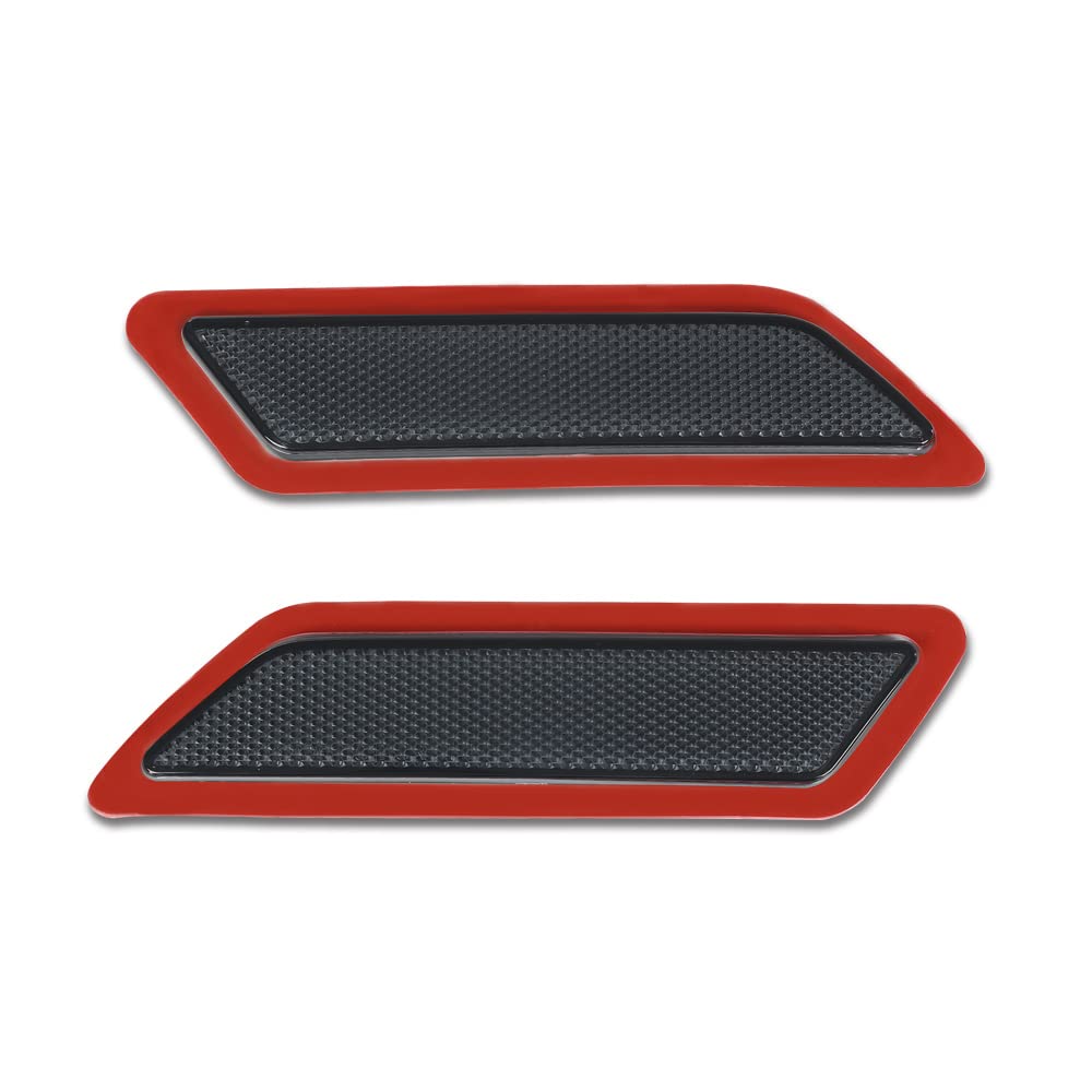 G-PLUS Bumper Reflector Compatible with 2012-2015 BMW 328i,63147274522, BM2555102, 63147274521,BM2554102 Front Driver & Passenger Side (Smoky)