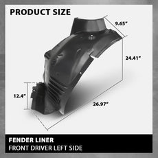 G-PLUS Fender Liner for Benz C300 C350 2008-2011 Front Left Close-up View