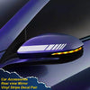 G-PLUS Rearview Mirror Carbon Fiber 5D Sticker Vinyl Stripe Decal Compatible with Car Accessories,2Pcs/Set (Silver)