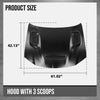 G-PLUS Front Hood Panel Compatible with Chrysler 300 2015 2016 2017 2018 2019 2020 2021 2022 2023 Black