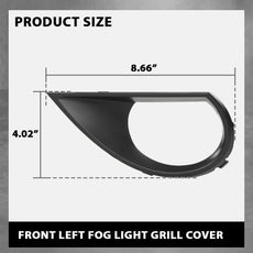 G-PLUS Fog Light Grille Cover for Audi Q7 2010-2015 Front Left Close-up View