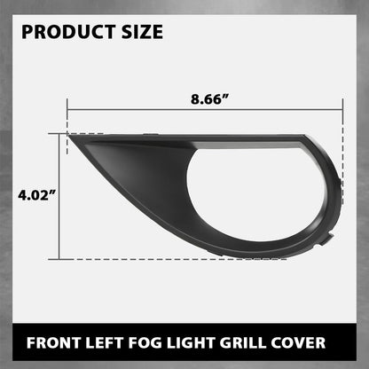 G-PLUS Front Left Fog Light Grill Cover, Compatible with Audi Q7 2010-2015, Driver Side, AU1038111, 4L0807489A