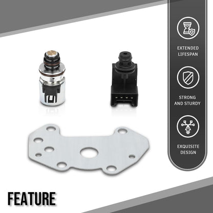G-PLUS Governor Pressure Solenoid Sensor Set Fit 2000-2025 Dodge Jeep Chrysler Rear Wheel Drive Overdrive Models A500, A518, A618, 42RE, 46RE, 47RE D12432A, D12415C Black